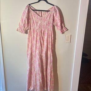 Floral Pink Maxi Dress